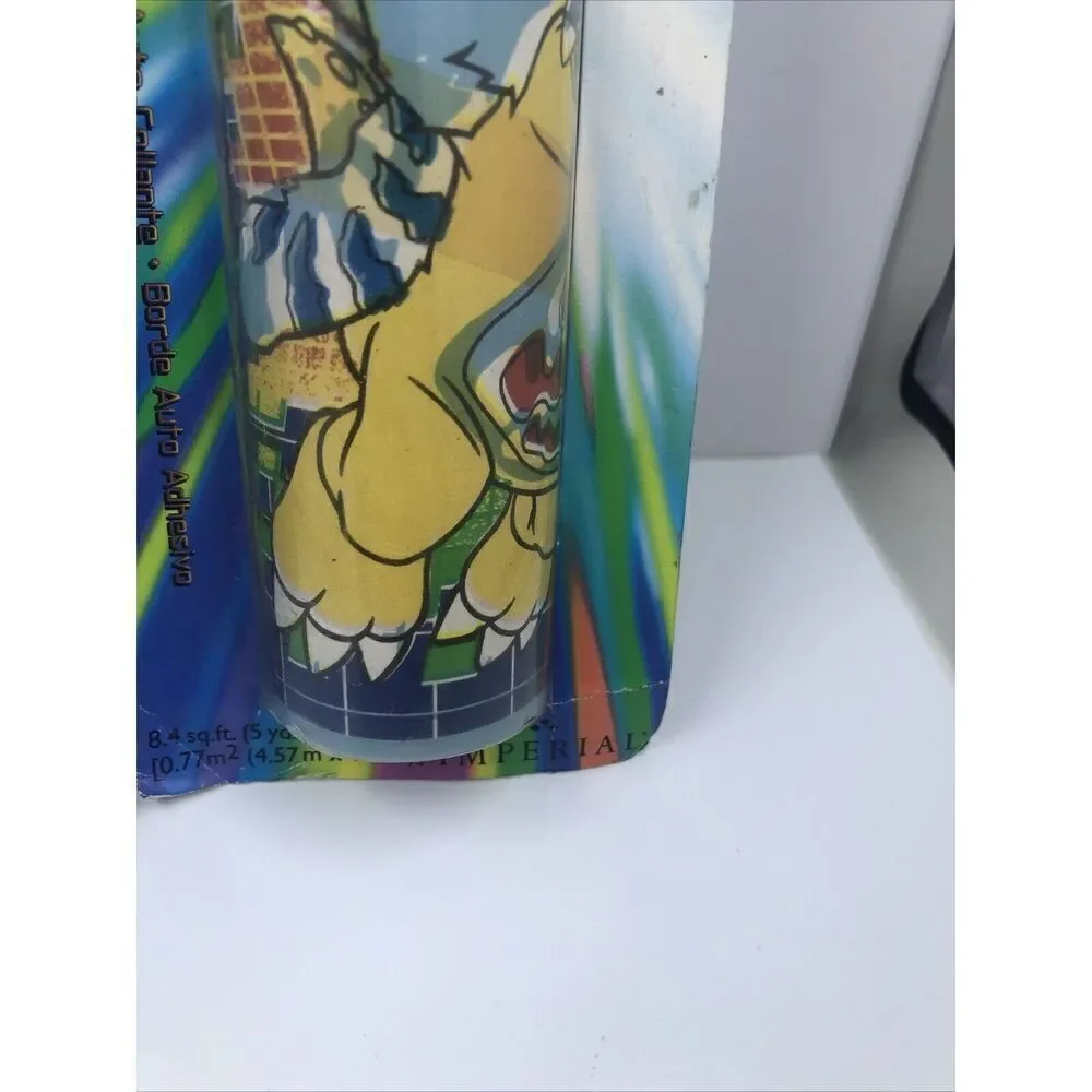 3 Digimon Digital Monsters Self Stick Wall Paper Border 8.4sq.ft 5ydx6.75in VTG.